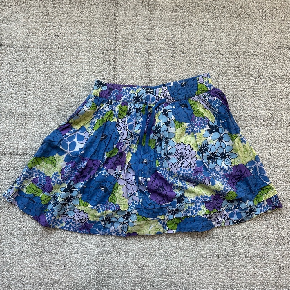 Old Navy Floral Blue Skirt